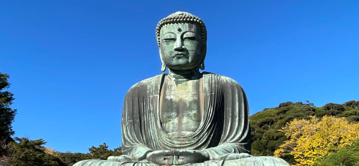 Giant Buddha statue (daibutsu) in Kamakura