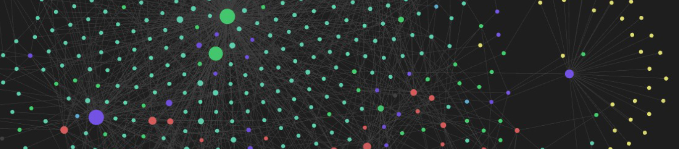 Blog banner (dark theme) - Graph of knowledge nodes